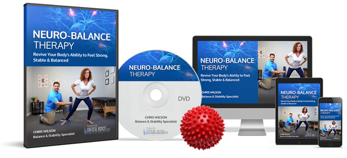The physical DVD of Neuro-Balance Therapy, the spike ball, the downloadable digital version of Neuro-Balance Therapy and the bonuses